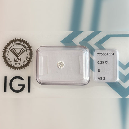 Natürlicher Diamant – 0,25 ct | Round Brilliant | E / VS2