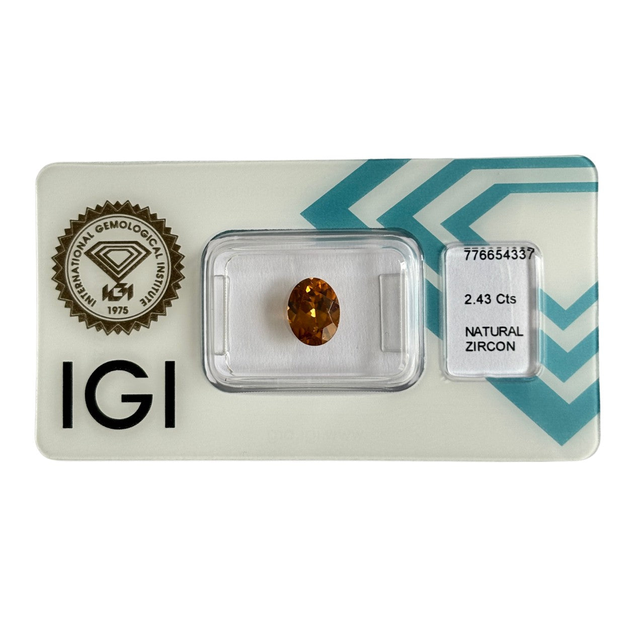 Natürlicher gelb-brauner Zirkon, oval Mixed Cut, 2,43 ct, zertifizierter Edelstein für hochwertigen Schmuck.