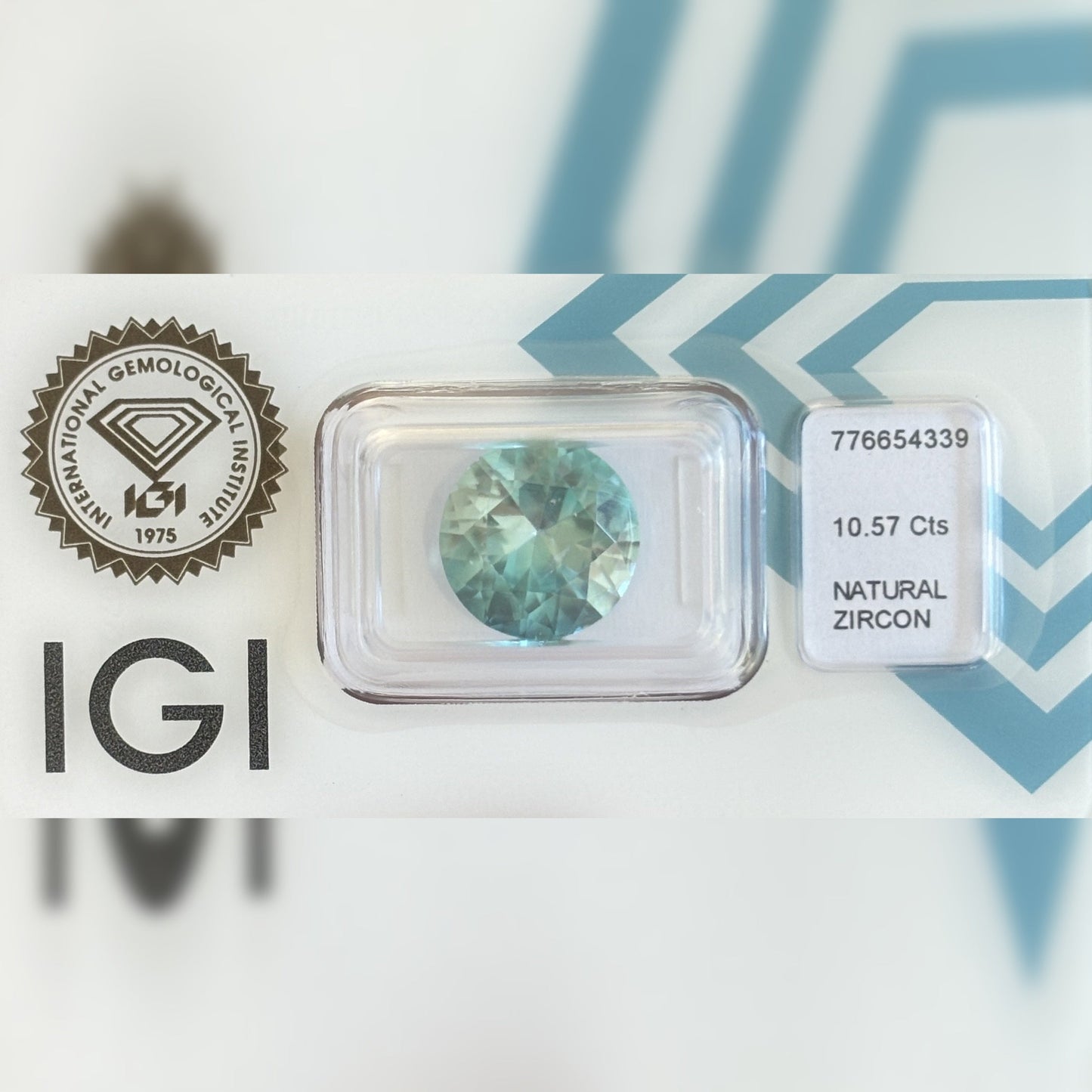 Natürlicher Zirkon – 10,57 ct | Round Mixed Cut | Blau