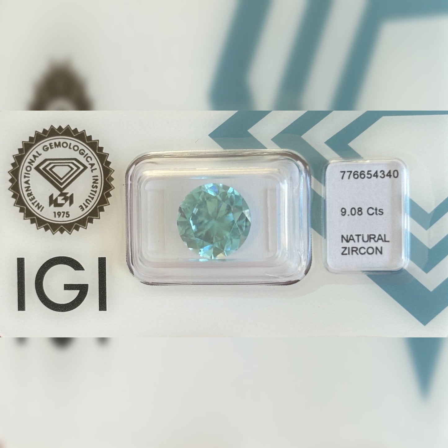 Natürlicher Zirkon – 9,08 ct | Round Mixed Cut | Blau