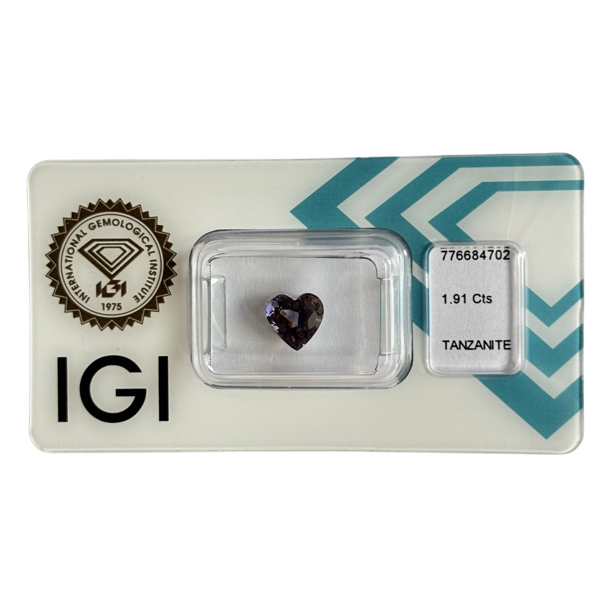 Natürlicher tief grünlich blau-violetter Tansanit, Herz Mixed Cut, 1,91 ct, zertifizierter Edelstein für hochwertigen Schmuck
