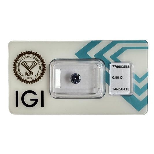 Natürlicher tief bläulich purpur Tansanit, oval Mixed Cut, 0,80 ct, zertifizierter Edelstein für hochwertigen Schmuck