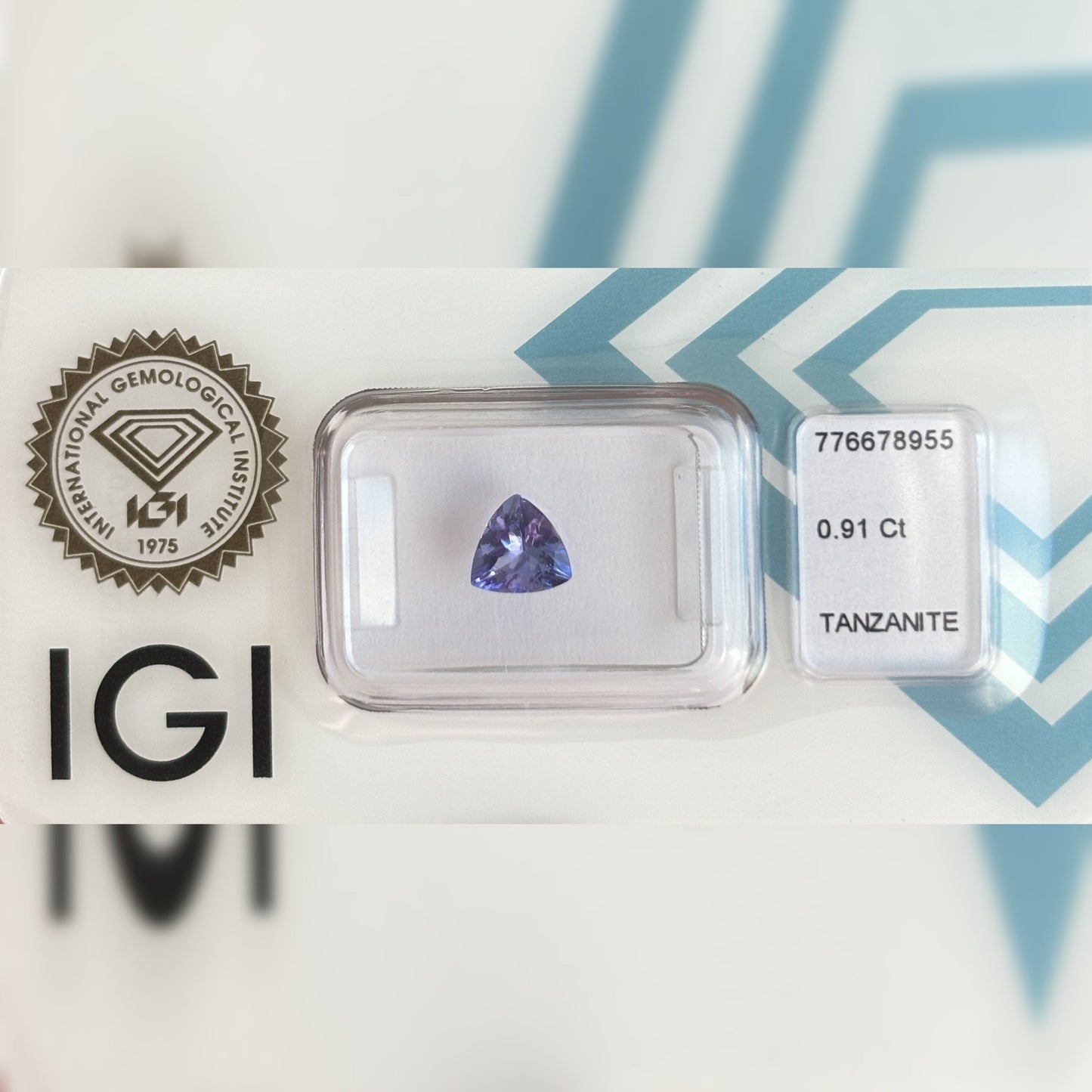 Natürlicher Tansanit – 0,91 ct | Triangular Mixed Cut | Tief Violett-Blau