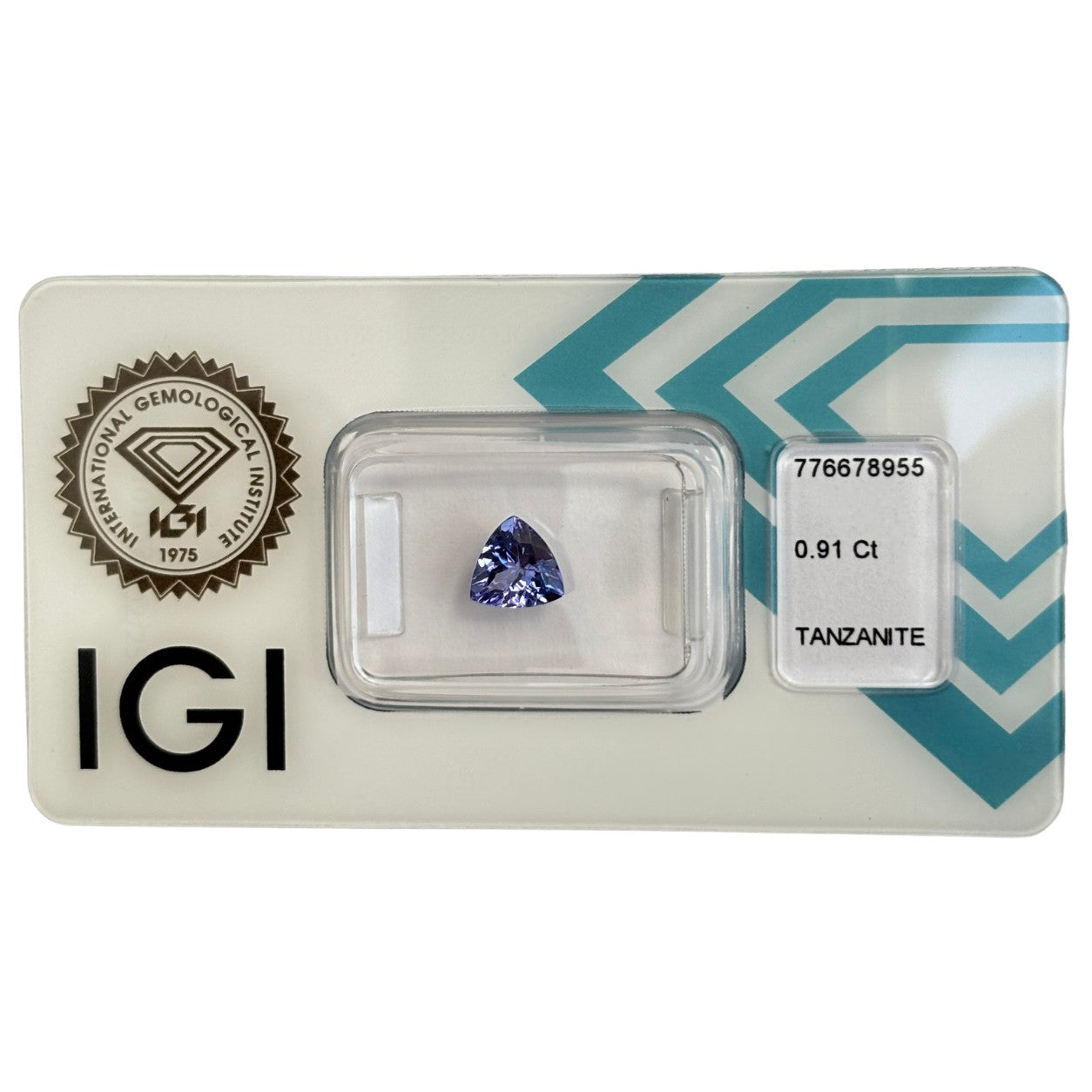 Natürlicher tief violett-blauer Tansanit, Triangular Mixed Cut, 0,91 ct, zertifizierter Edelstein für hochwertigen Schmuck