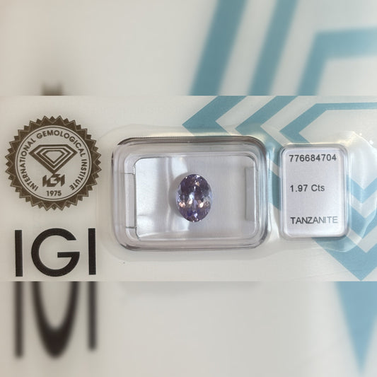 Natürlicher Tansanit – 1,97 ct | Oval Mixed Cut | Tief Violett-Blau