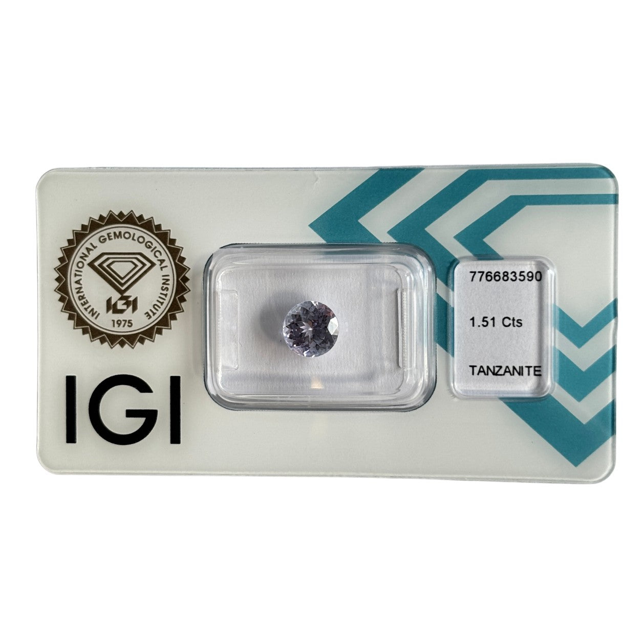 Natürlicher violetter Tansanit, rund Mixed Cut, 1,51 ct, zertifizierter Edelstein für hochwertigen Schmuck.