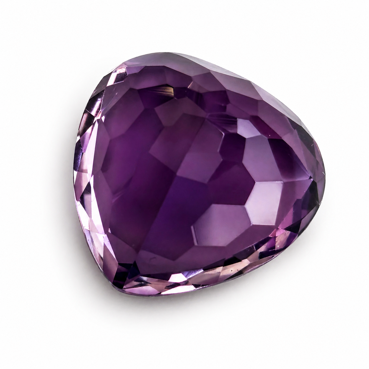 Natürlicher Amethyst - 20,56 ct | Herz facettiert | Tiefviolett