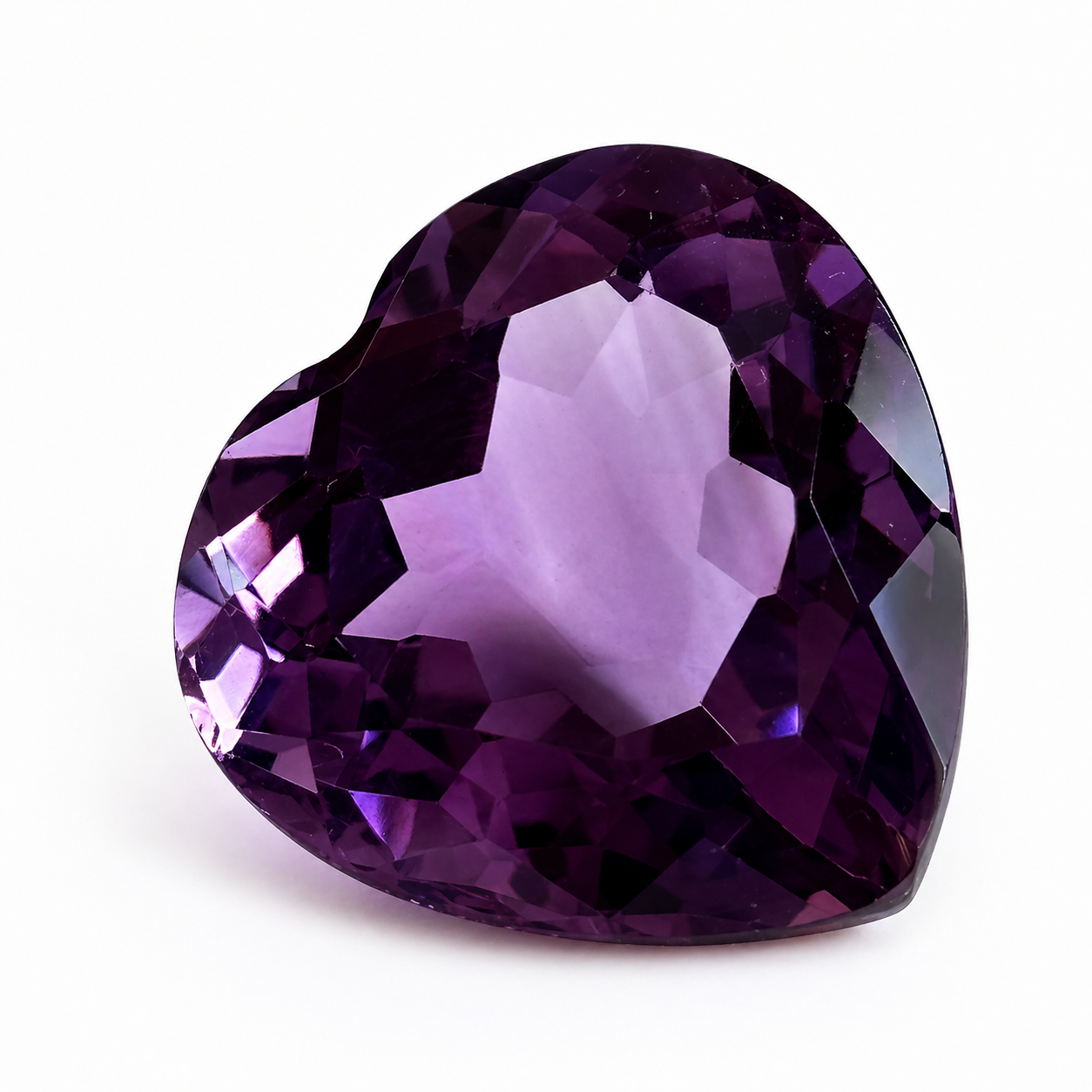 Natürlicher Amethyst - 20,56 ct | Herz facettiert | Tiefviolett