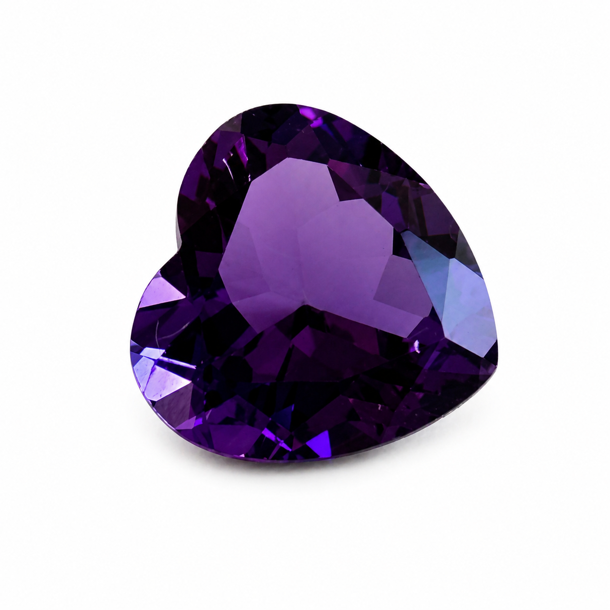 Natürlicher Amethyst - 2,80 ct | Herz facettiert | Tiefviolett
