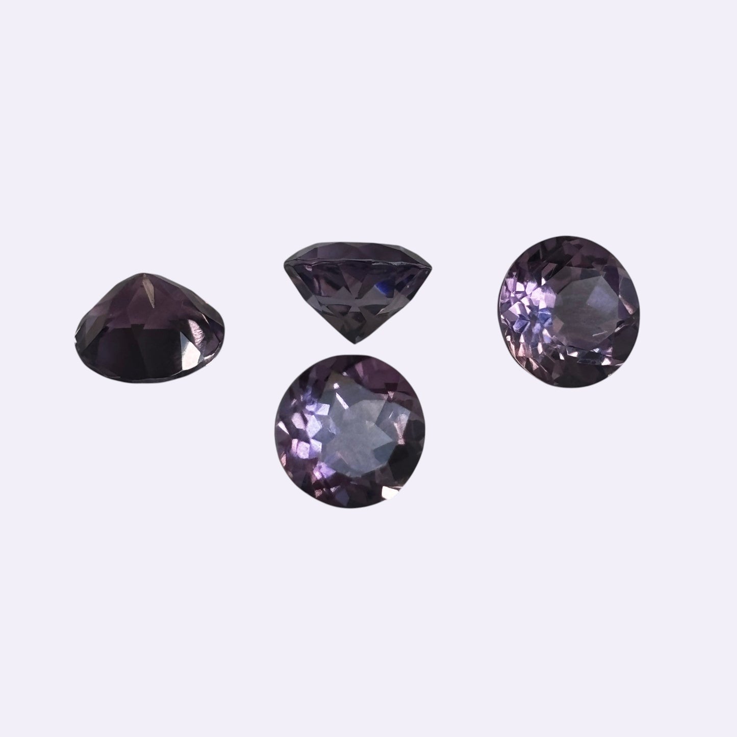 Natürlicher Amethyst - ca. 0,75 ct | Rund facettiert | Hellviolett bis Violett