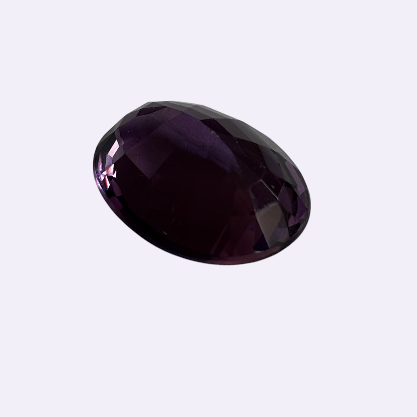 Natürlicher Amethyst - 17,35 ct | Oval facettiert | Tiefviolett
