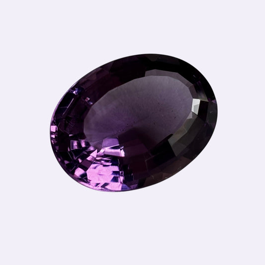 Natürlicher Amethyst - 17,35 ct | Oval facettiert | Tiefviolett