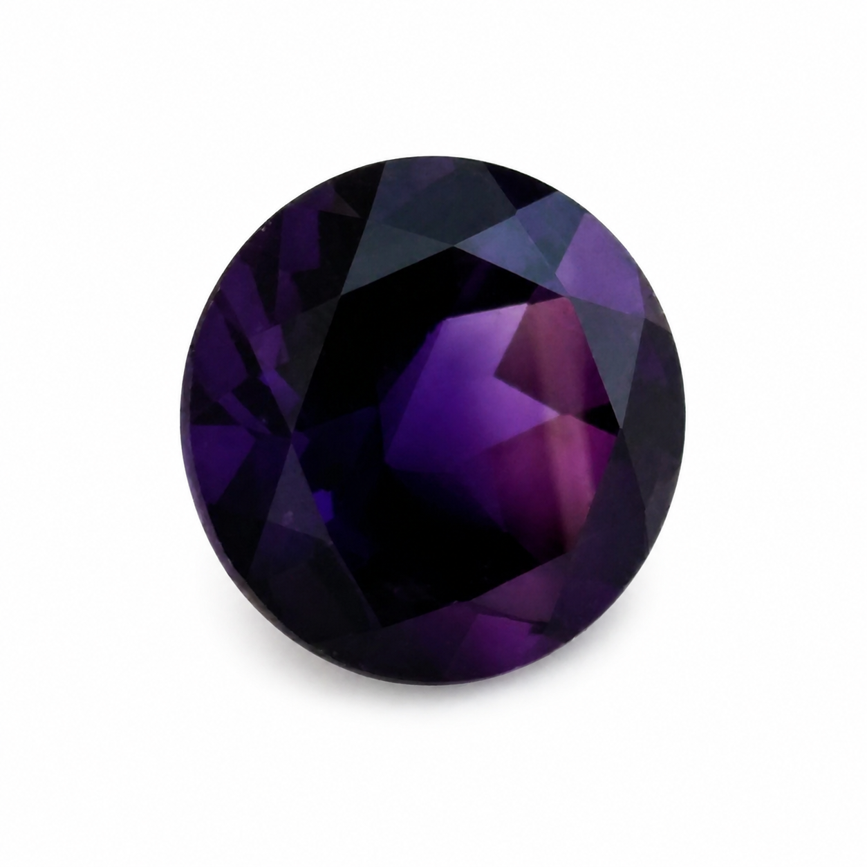 Natürlicher Amethyst - 3,40 ct | Rund facettiert | Tief Violett