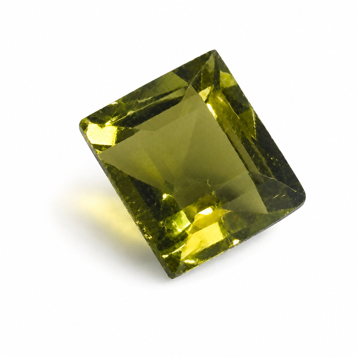 Natürlicher Turmalin - 0,34 ct | Carré-Schliff, facettiert | Grün