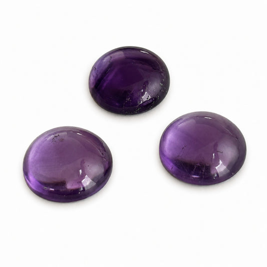 Natürlicher Amethyst - ca. 7,25 ct | Round Cabochon | Purpurviolett