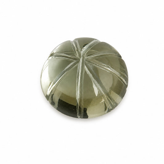 Natürlicher Prasiolith - 1,00 ct | Round Flowercut | Hellgrün