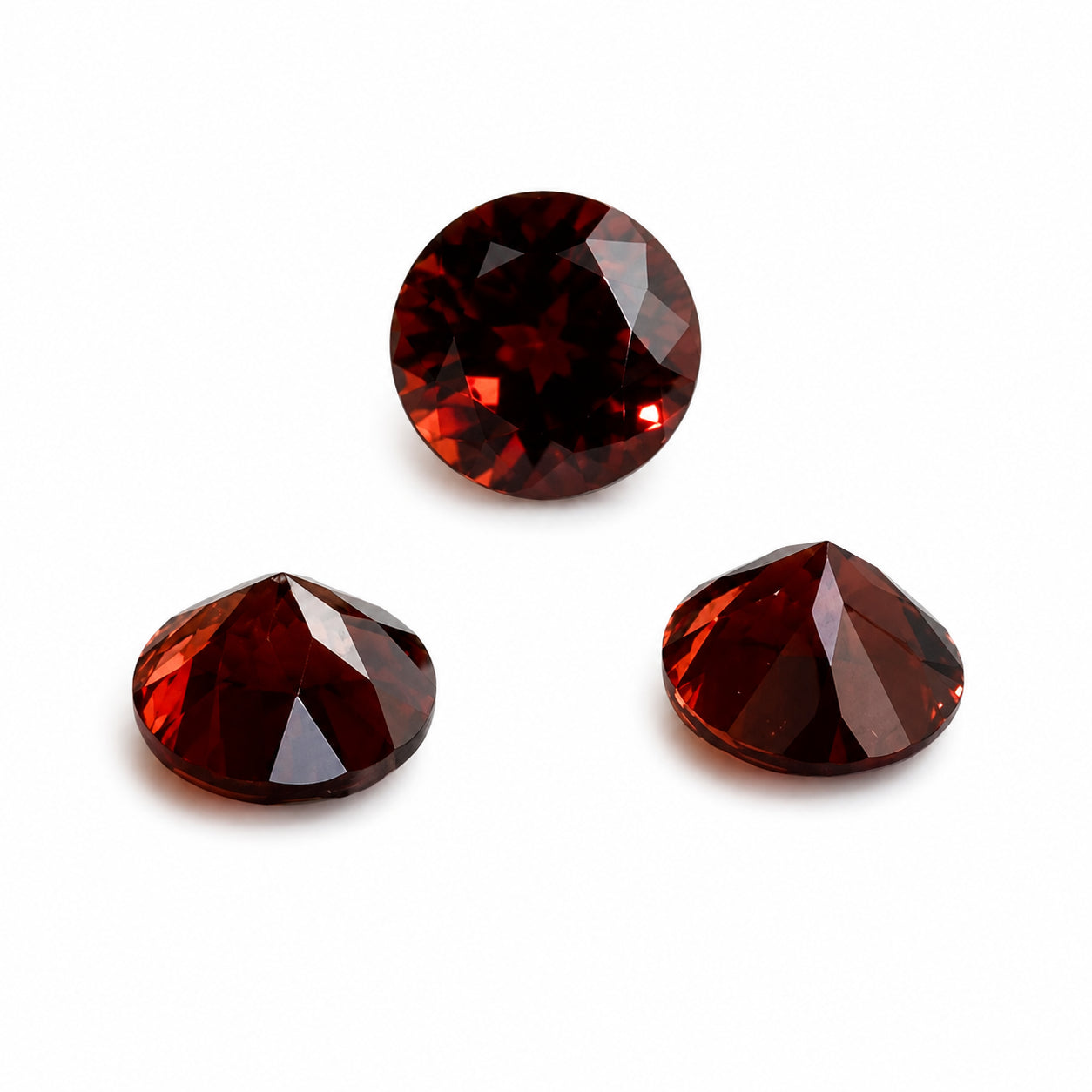 Natürlicher Granat - ca. 0,09 ct | Rund facettiert | Rot