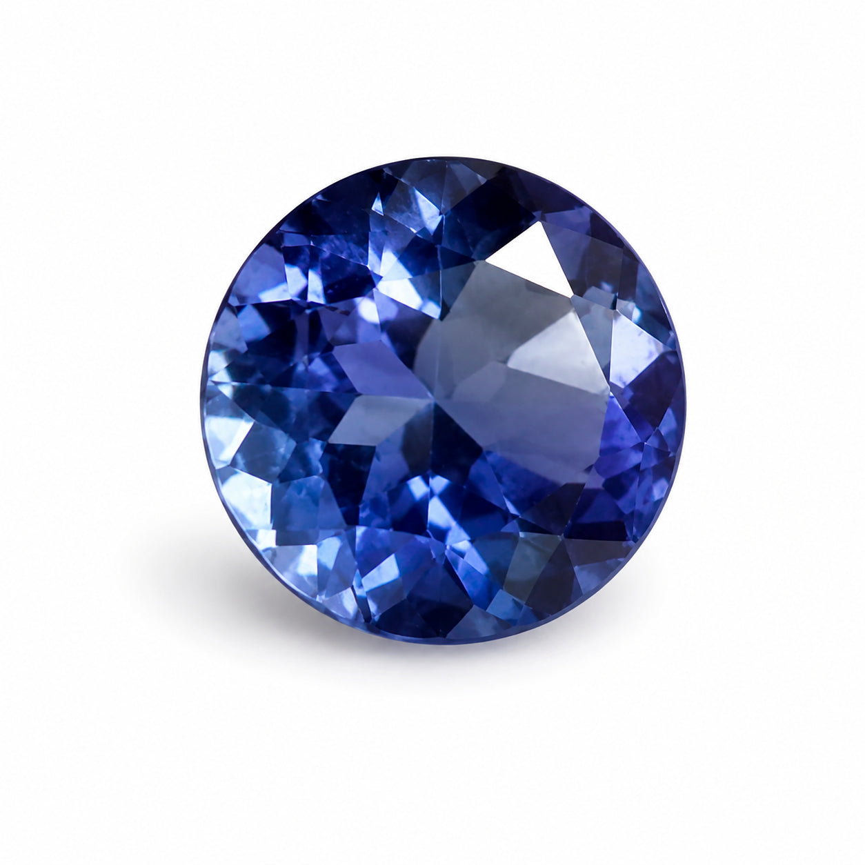 Natürlicher Tansanit - 0,58 ct | Rund facettiert | Blau-Violett