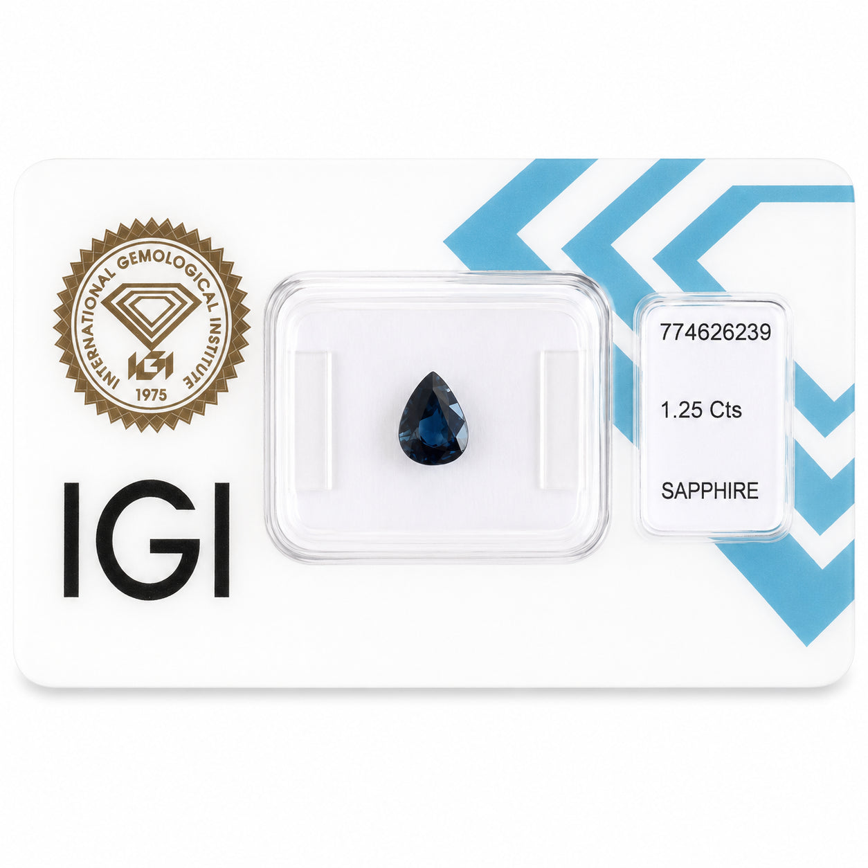 Natürlicher Saphir – 1,25 ct | Pear Mixed Cut | Tiefblau