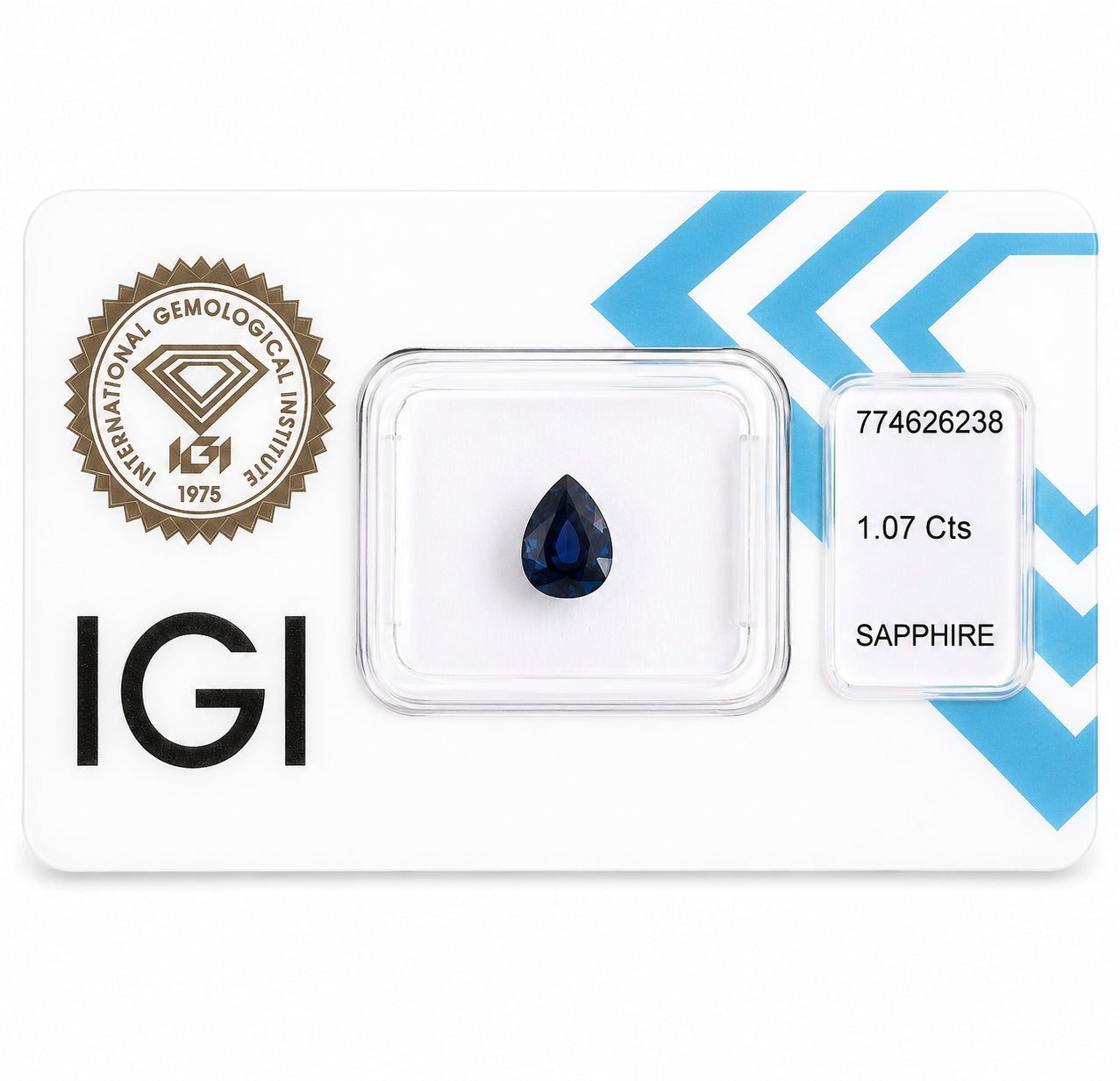 Natürlicher Saphir – 1,07 ct | Pear Mixed Cut | Tiefblau
