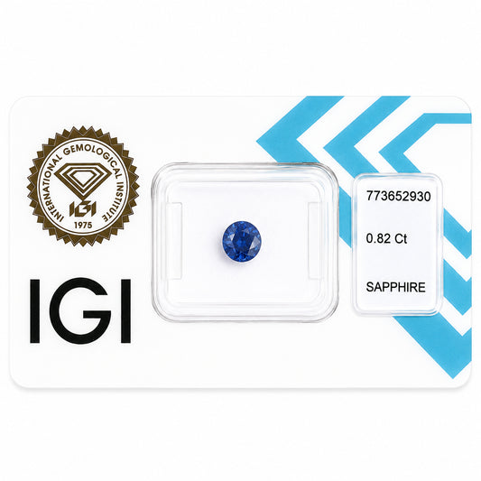 Natürlicher Saphir – 0,82 ct | Oval Mixed Cut | Tief Violettblau