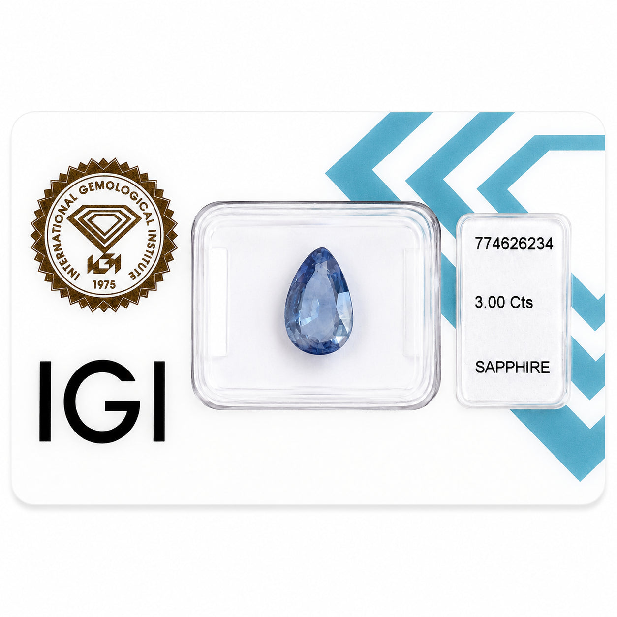 Natürlicher Saphir – 3,00 ct | Pear Mixed Cut | Blau