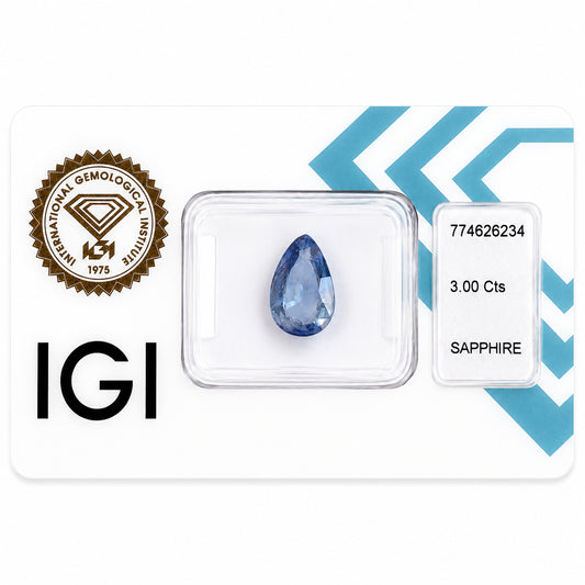 Natürlicher Saphir – 3,00 ct | Pear Mixed Cut | Blau