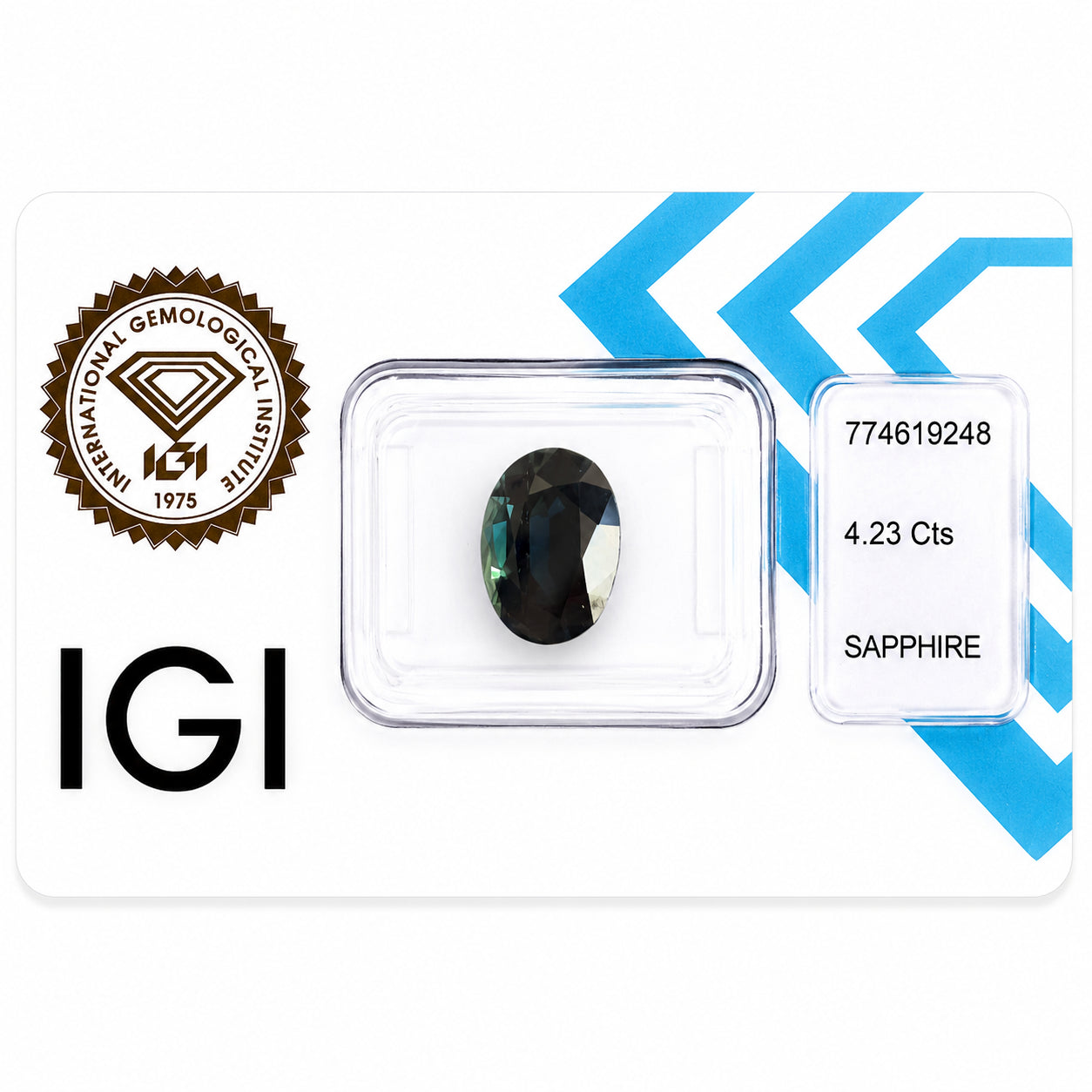 Natürlicher Saphir – 4,23 ct | Oval Mixed Cut | Tiefblau
