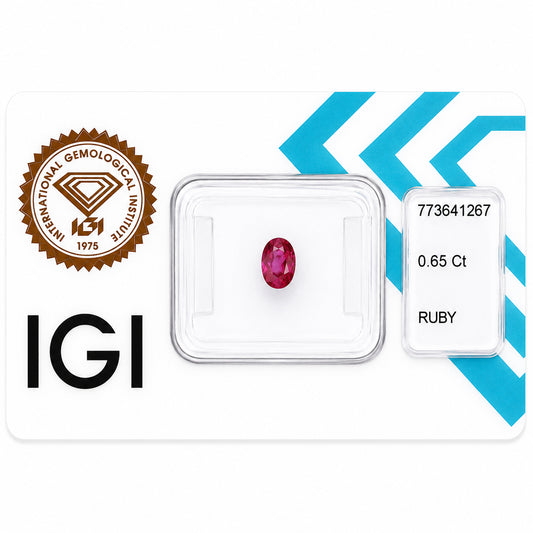 Natürlicher Rubin – 0,65 ct | Oval Mixed Cut | Purpurrot