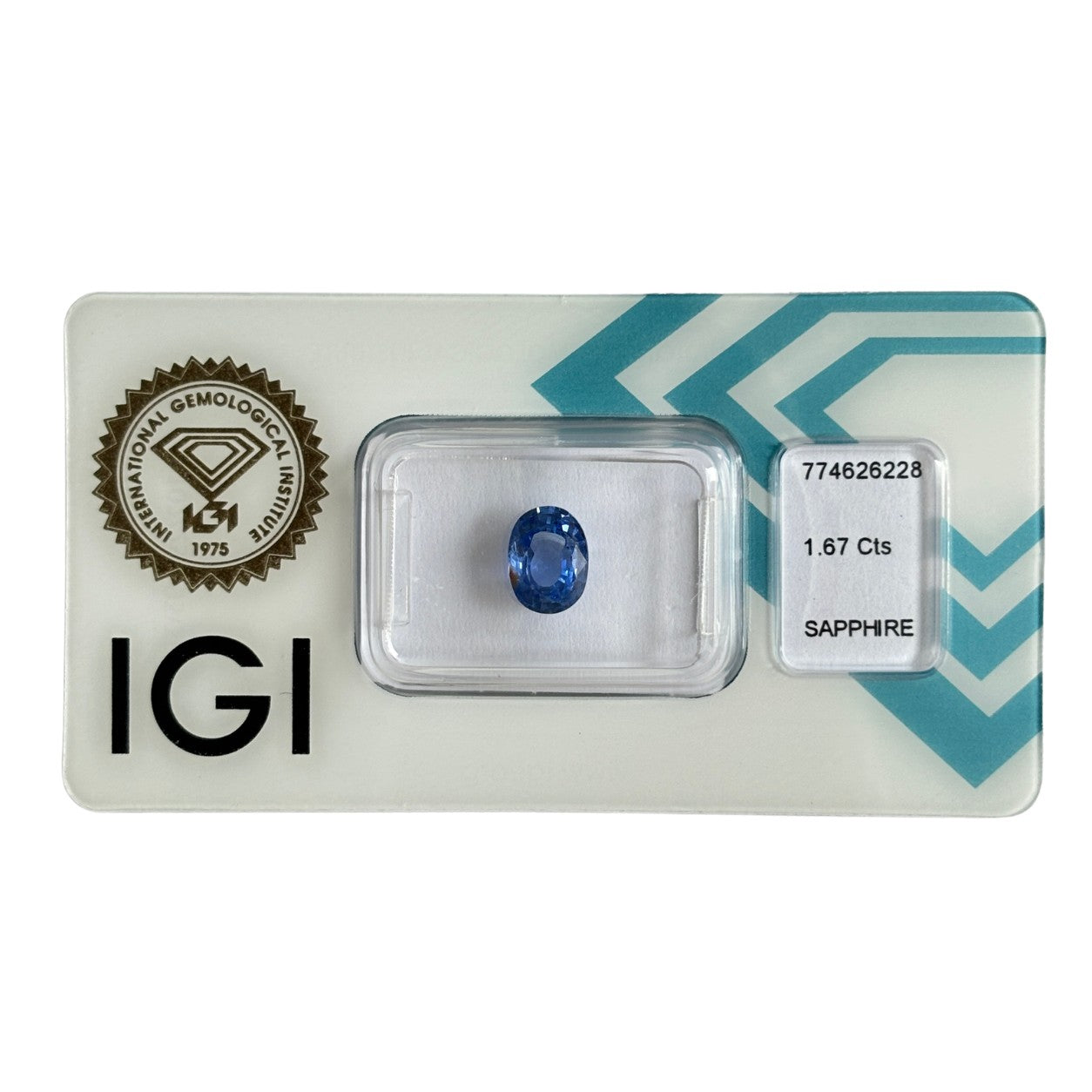 Natürlicher blauer Saphir, Oval Mixed Cut, 1,67 ct, zertifizierter Edelstein für hochwertigen Schmuck.