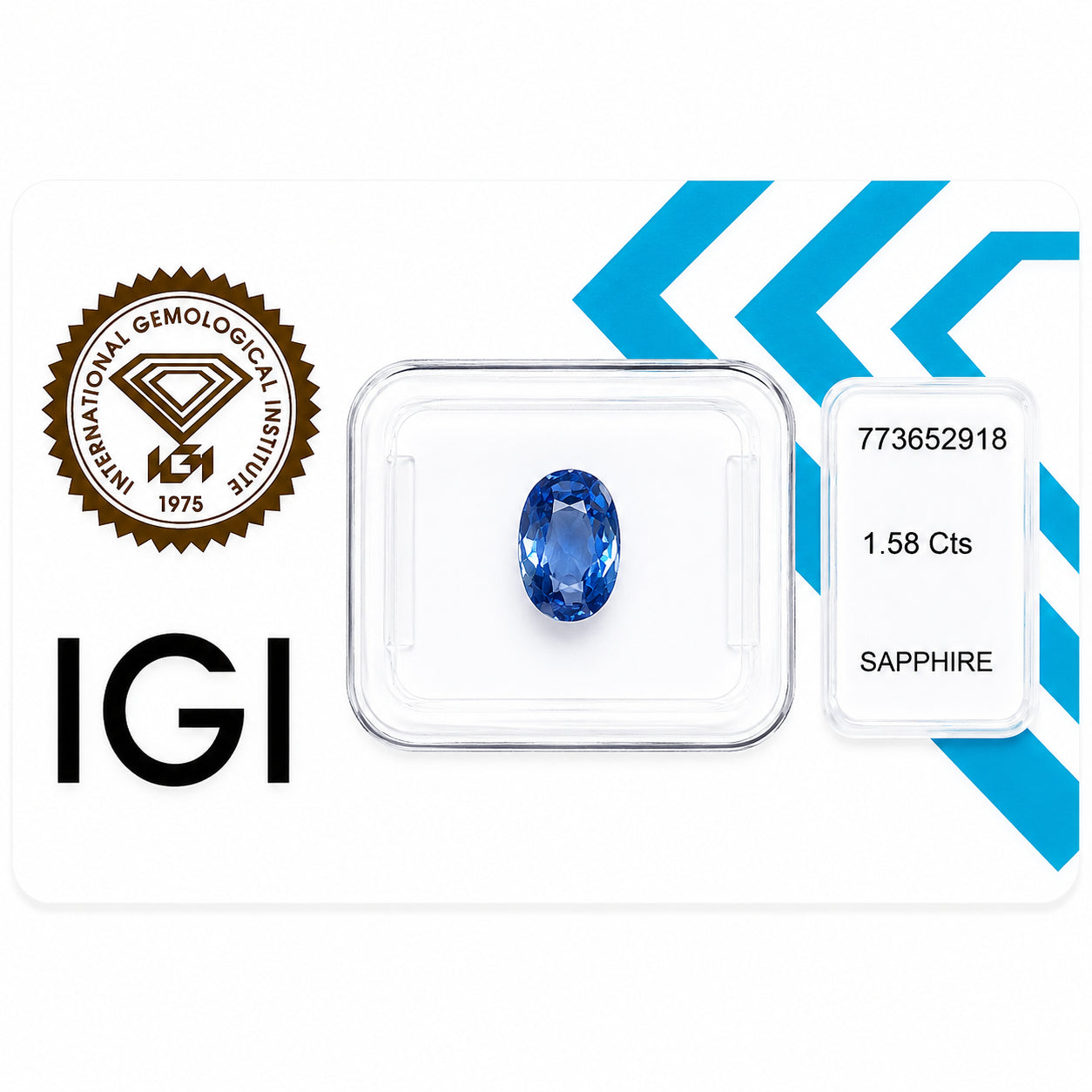Natürlicher Saphir – 1,58 ct | Oval Mixed Cut | Blau