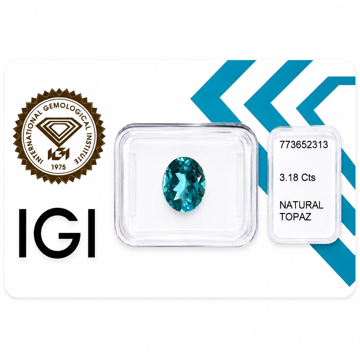 Natürlicher Topas – 3,18 ct | Oval Mixed Cut | Blau