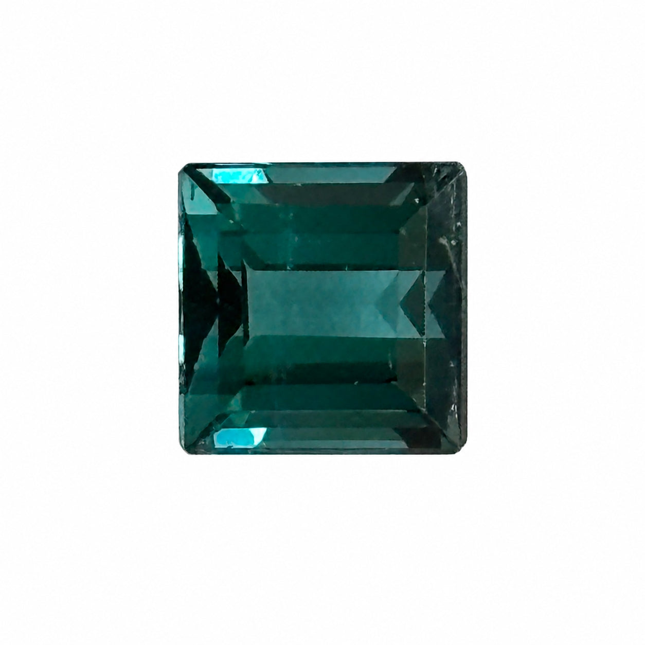 Natürlicher Indigolith – 2,14 ct | Square Step Cut | Tief grünblau